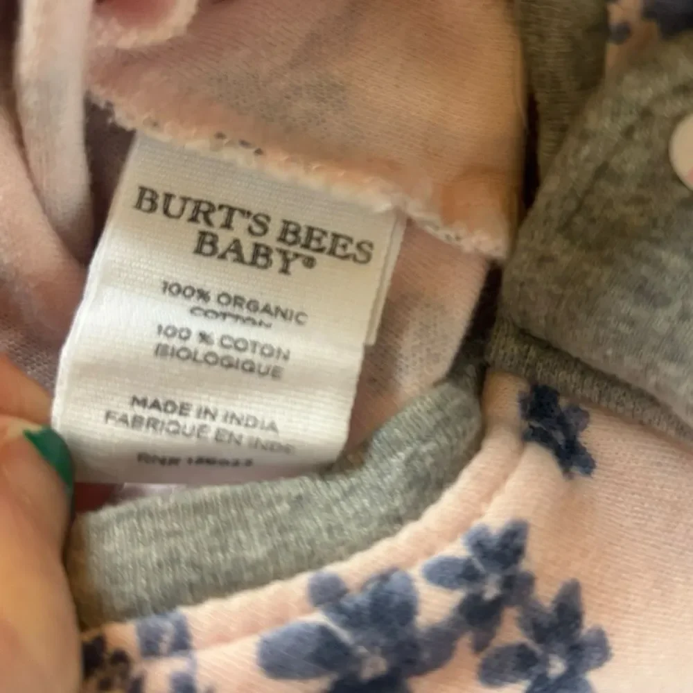 Burts Bees Organic Cotton Pajama Bundle NB 0-3 Months and 12 Months